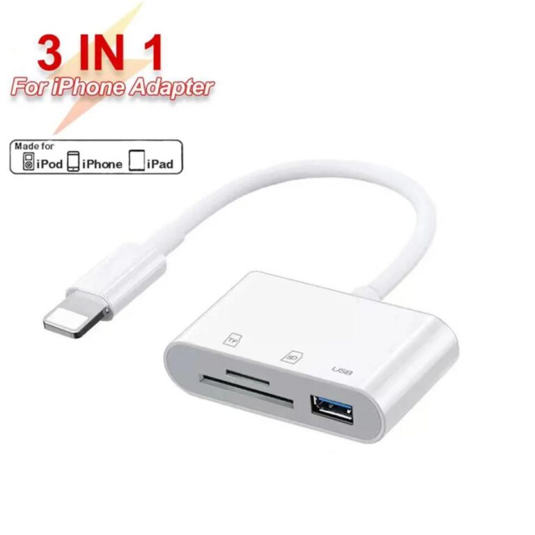3 σε 1 Προσαρμογέας Lightning – SD / USB / TF Card Reader για iPhone & iPad Plug & Play