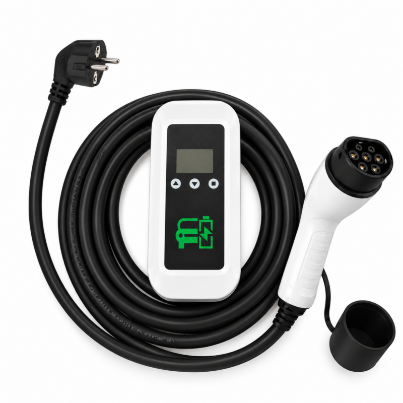 3.5kW EV Portable Charger – Φορητός Φορτιστής EV 16A με LCD 1.8" & IP66