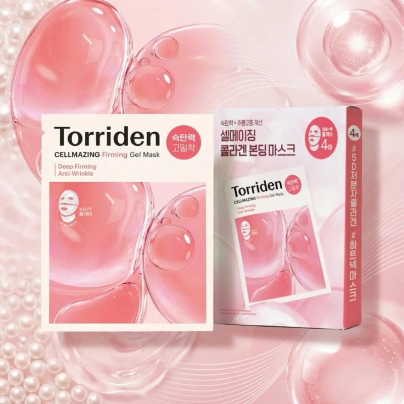 Torriden Cellmazing Firming Gel Mask με Χαμηλού Μοριακού Βάρους Κολλαγόνο για Πρόσωπο & Λαιμό 4τμχ