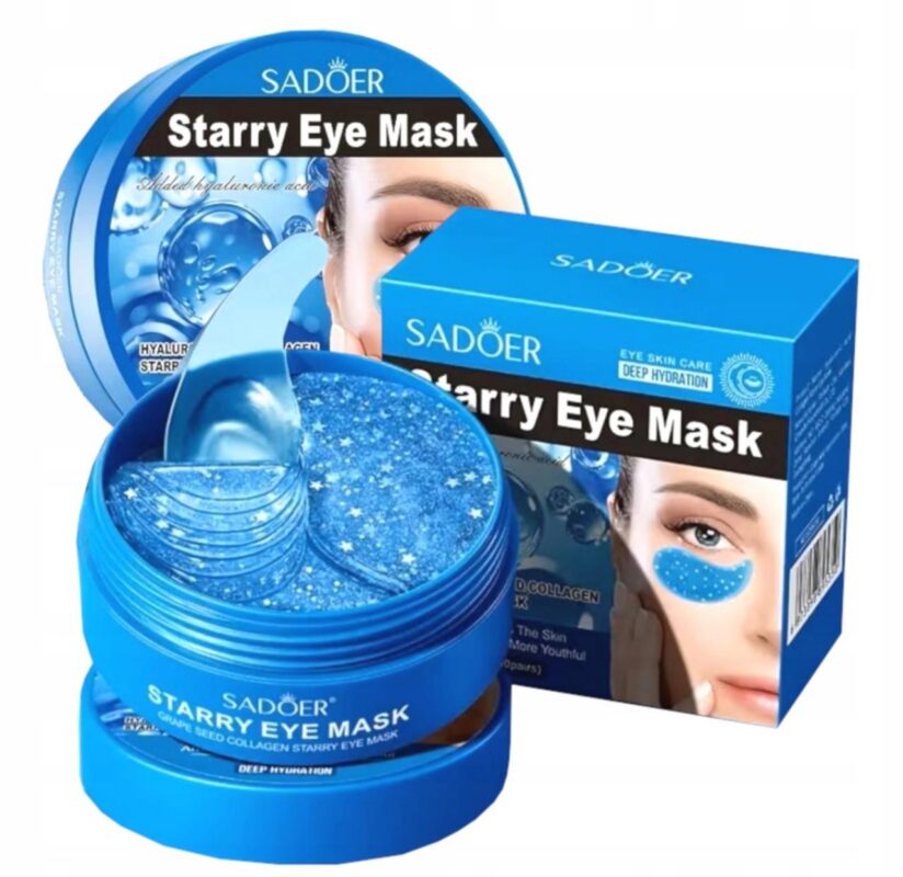 Sadoer Hyaluronic Acid & Collagen Eye Patches 60pcs – Ενυδατικά Επιθέματα Ματιών με Υαλουρονικό & Κολλαγόνο